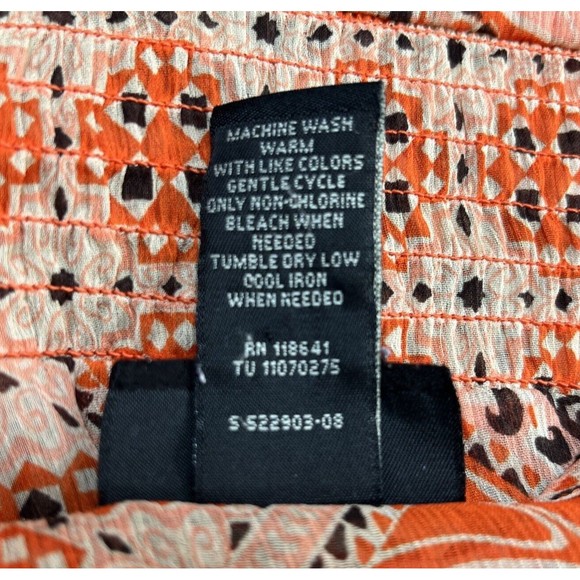 Lane Bryant Orange Sheer Swim Cover Tie Front Kimono Top Size 14/16 - Picture 6 of 11